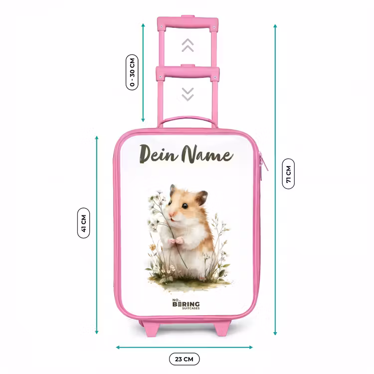 Dier - Natuur - Hamster Kinderkoffer - Roze klein -productfoto_formaten