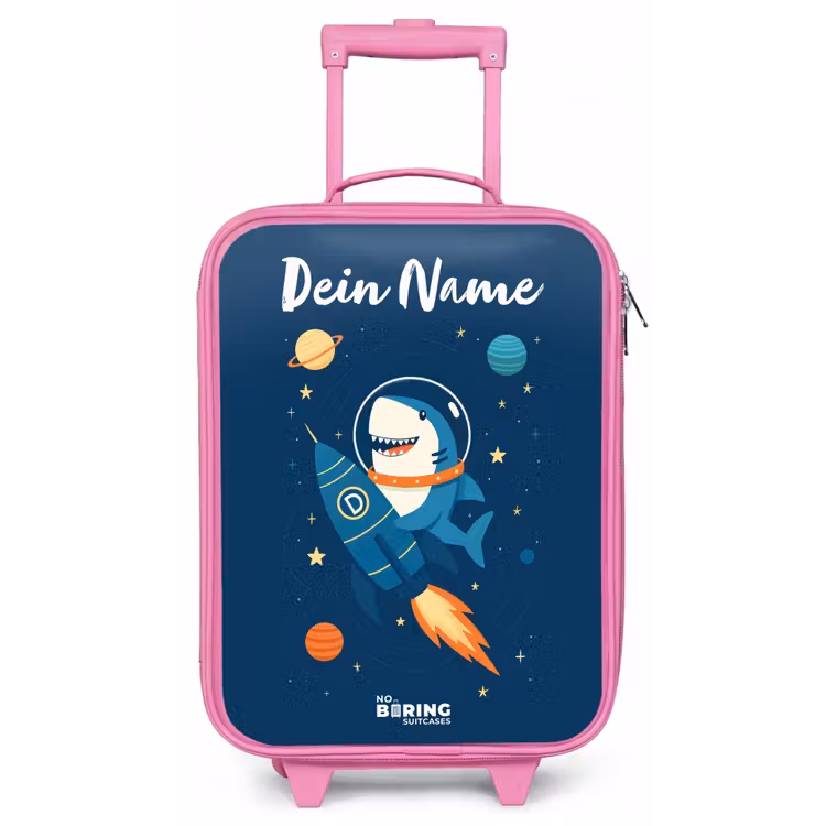 Dier - Ruimte - Planeet - Raket Kinderkoffer - Roze klein -zz3dotto