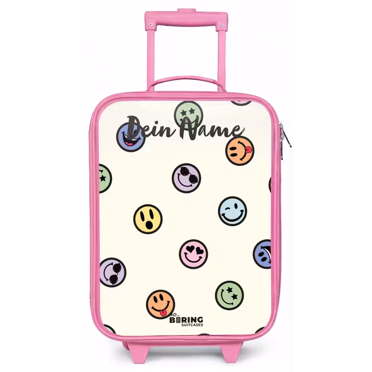 Speelse smiley-mix Kinderkoffer - Roze klein -zz3dotto