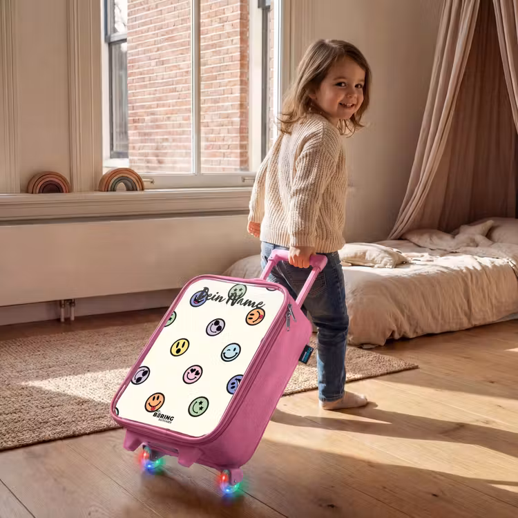 Speelse smiley-mix Kinderkoffer - Roze klein -sfeer1