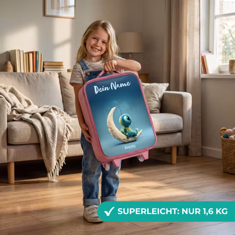 Dromerig Wezentje op de Maan Kinderkoffer - Roze klein -sfeer2_DE