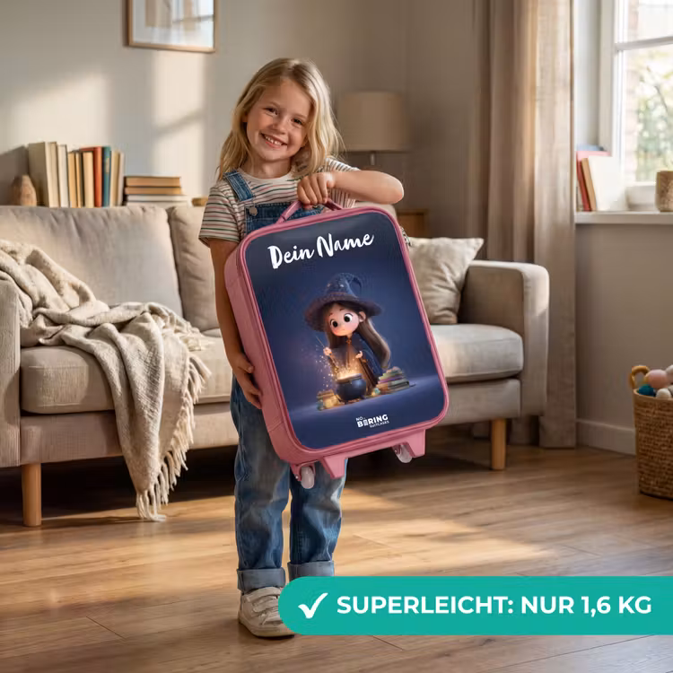 Betoverend meisje met ketel Kinderkoffer - Roze klein -sfeer2_DE