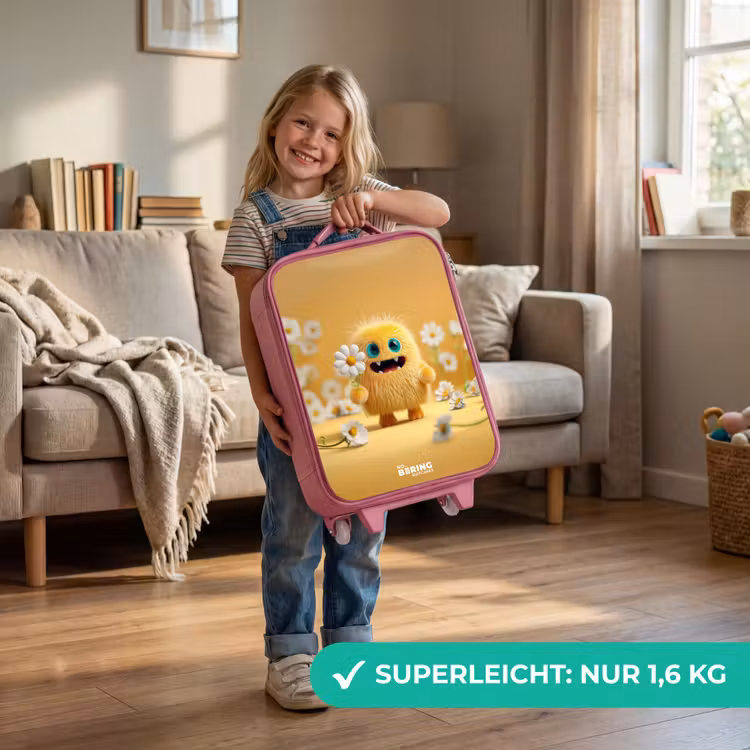 Monster - Wezen - Bloem - Geel Kinderkoffer - Roze klein -sfeer2_DE