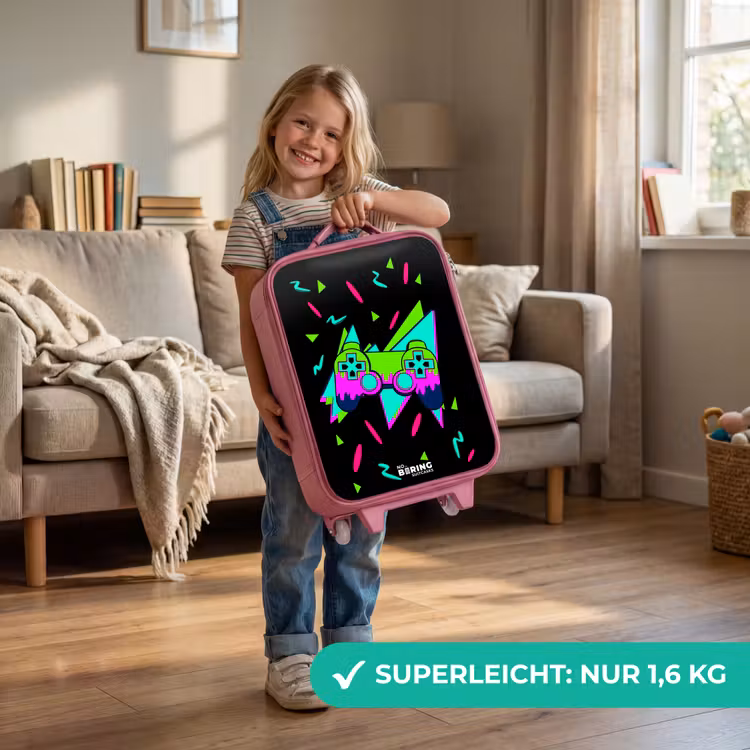 Neon controller op zwart Kinderkoffer - Roze klein -sfeer2_DE