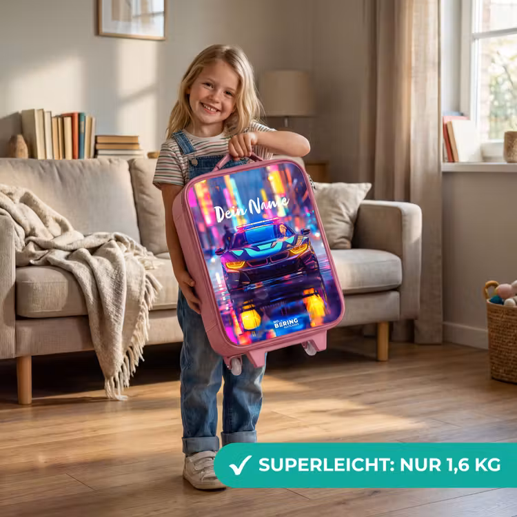 Neon nightcar Kinderkoffer - Roze klein -sfeer2_DE