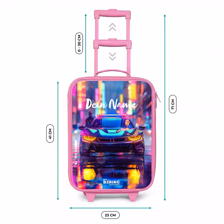 Neon nightcar Kinderkoffer - Roze klein -productfoto_formaten