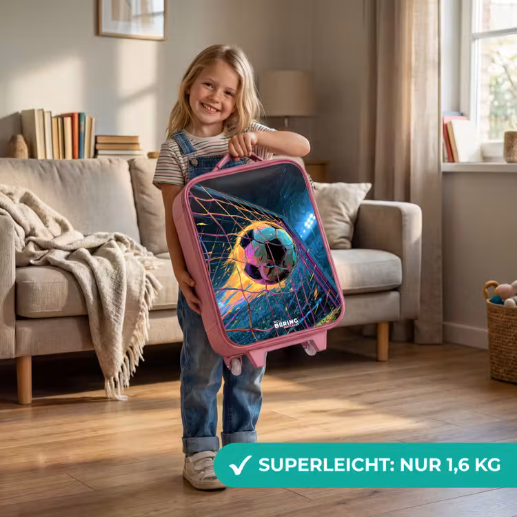 Neon - Net - Voetbal - Kleurrijk Kinderkoffer - Roze klein -sfeer2_DE