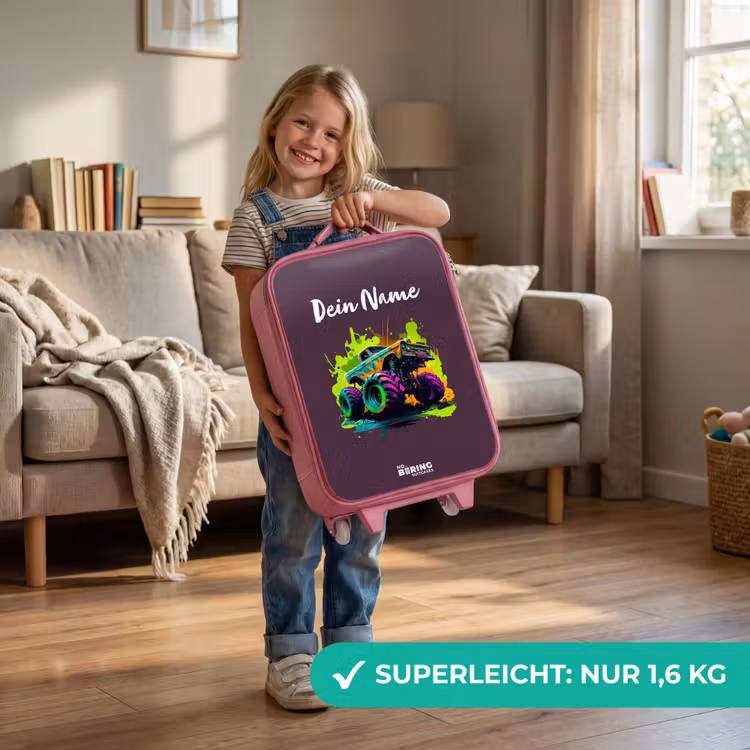 Neon Wheels Kinderkoffer - Roze klein -sfeer2_DE