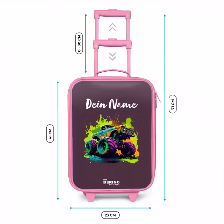 Neon Wheels Kinderkoffer - Roze klein -productfoto_formaten