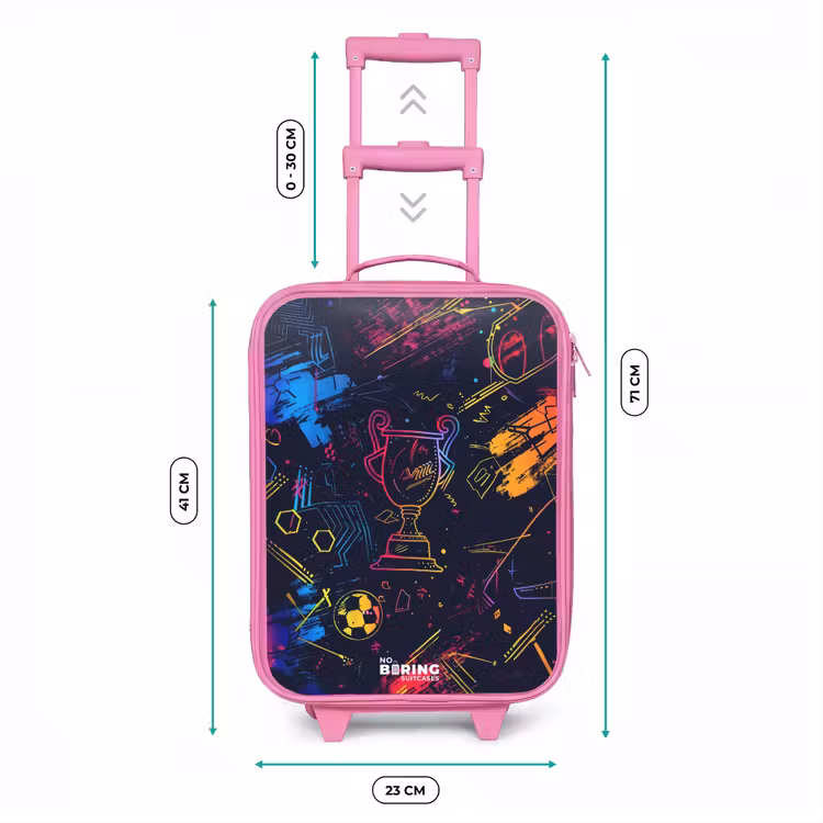 Neon sporttrofee design Kinderkoffer - Roze klein -productfoto_formaten