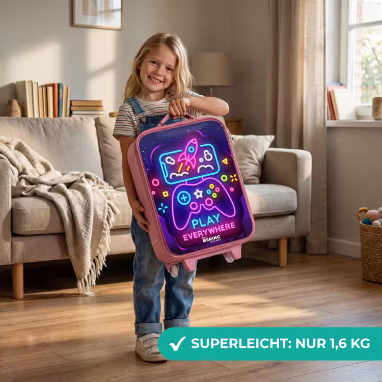 Neonbord met controller Kinderkoffer - Roze klein -sfeer2_DE