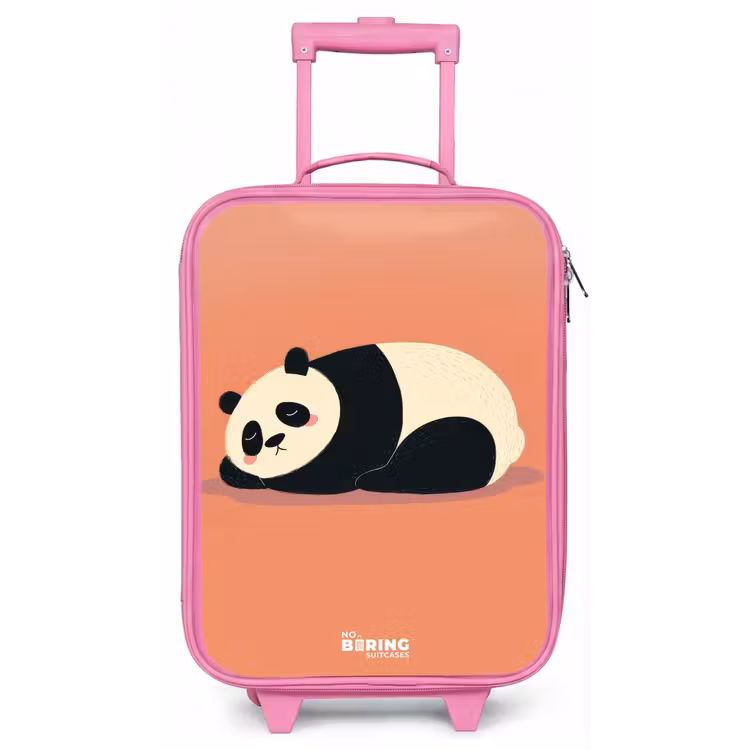 Panda - Slapen - Oranje Kinderkoffer - Roze klein -zz3dotto