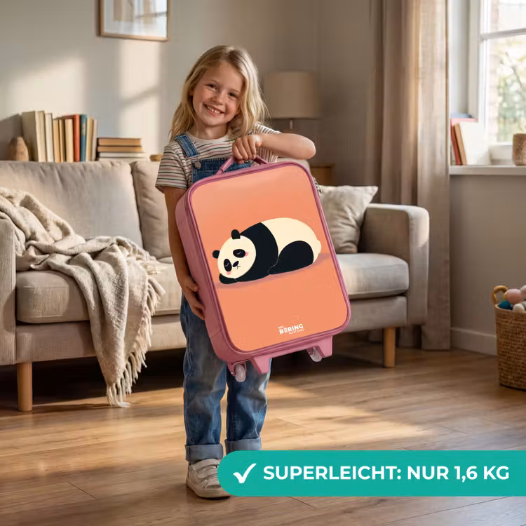 Panda - Slapen - Oranje Kinderkoffer - Roze klein -sfeer2_DE
