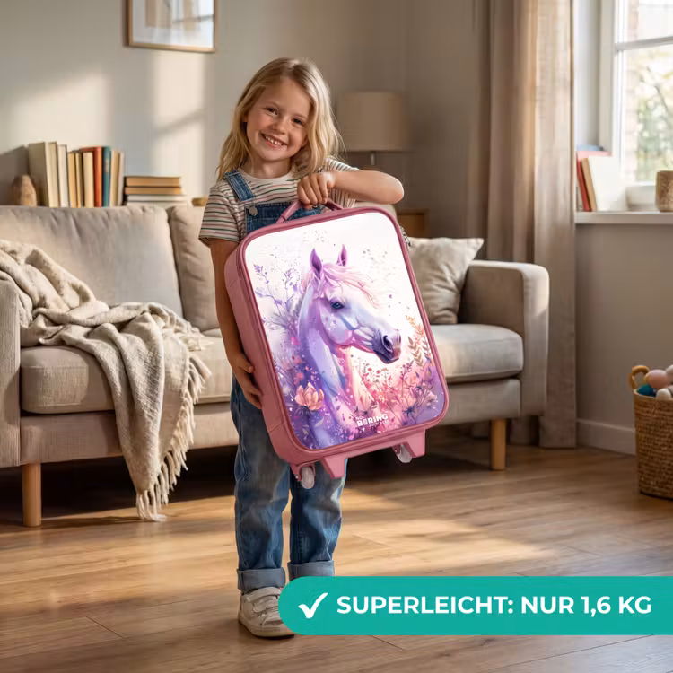 Parelachtige Pony Kinderkoffer - Roze klein -sfeer2_DE