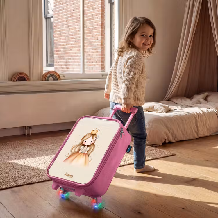 Prinses in gouden tinten Kinderkoffer - Roze klein -sfeer1