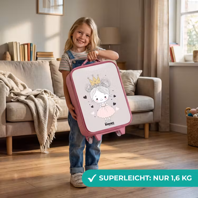 Prinses met knotjes Kinderkoffer - Roze klein -sfeer2_DE