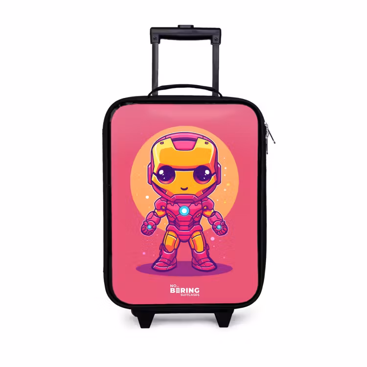 Roze ranger Kinderkoffer - Zwart klein -3d