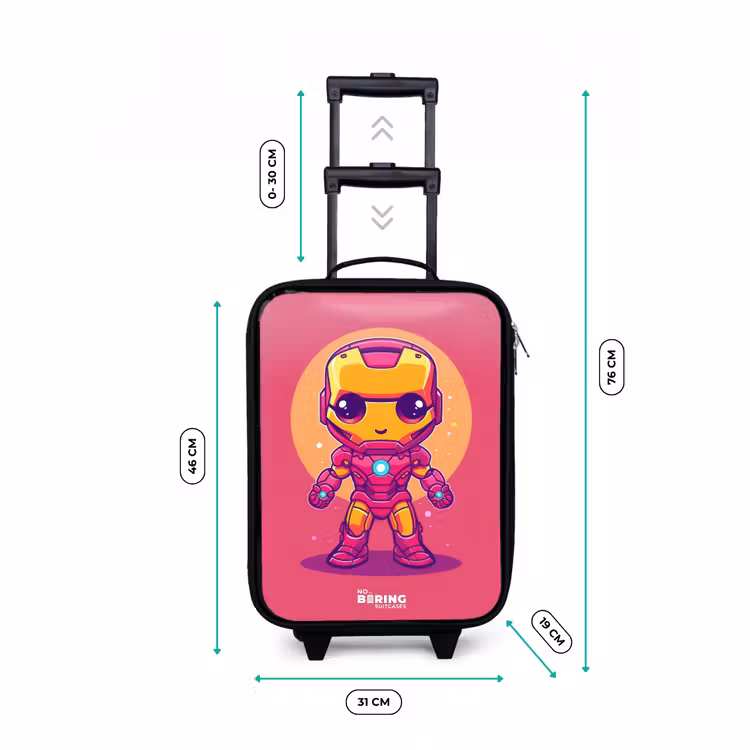 Roze ranger Kinderkoffer - Zwart klein -productfoto_formaten