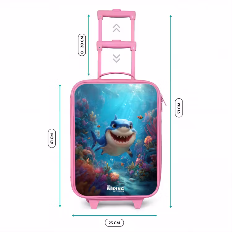 Rif - Koraal - Haai - Dier Kinderkoffer - Roze klein -productfoto_formaten