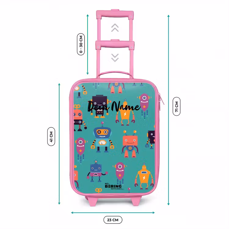Robo rave Kinderkoffer - Roze klein -productfoto_formaten