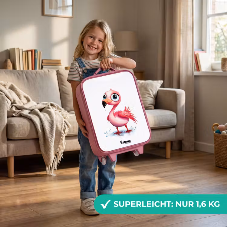 Roze flamingo in het water Kinderkoffer - Roze klein -sfeer2_DE