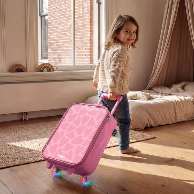 Roze hartjes patroon Kinderkoffer - Roze klein -sfeer1