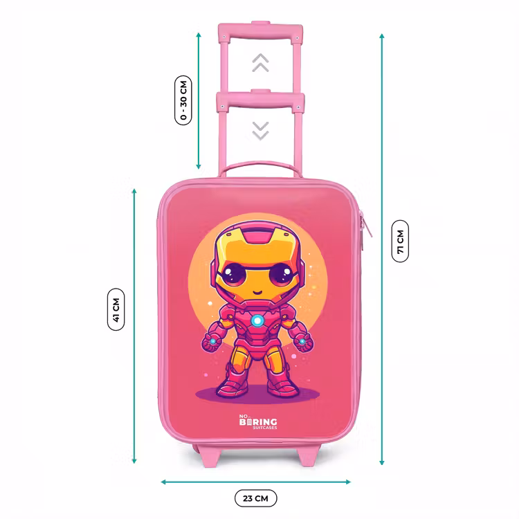 Roze ranger Kinderkoffer - Roze klein -productfoto_formaten