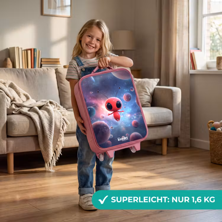 Rood Ruimtewezen in Kosmische Dans Kinderkoffer - Roze klein -sfeer2_DE