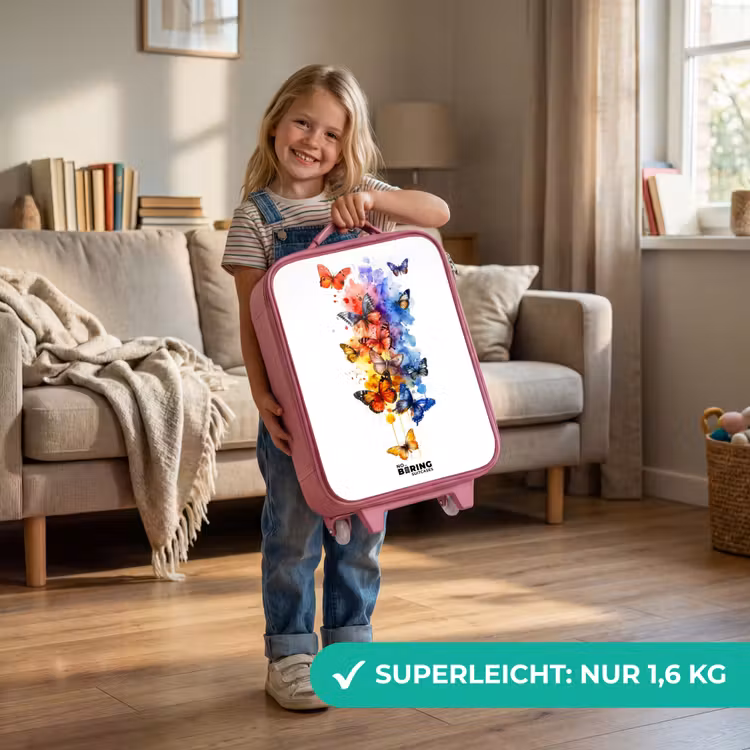 Vlinderzwerm Kinderkoffer - Roze klein -sfeer2_DE