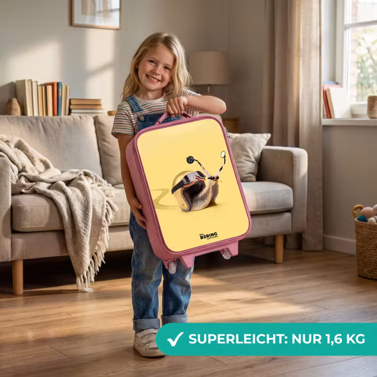 Slak met motorhelm Kinderkoffer - Roze klein -sfeer2_DE
