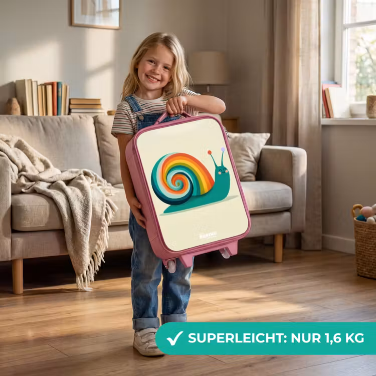 Slak - Regenboog - Kleurrijk Kinderkoffer - Roze klein -sfeer2_DE