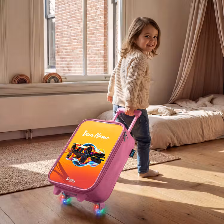Sunbeam sprinter Kinderkoffer - Roze klein -sfeer1