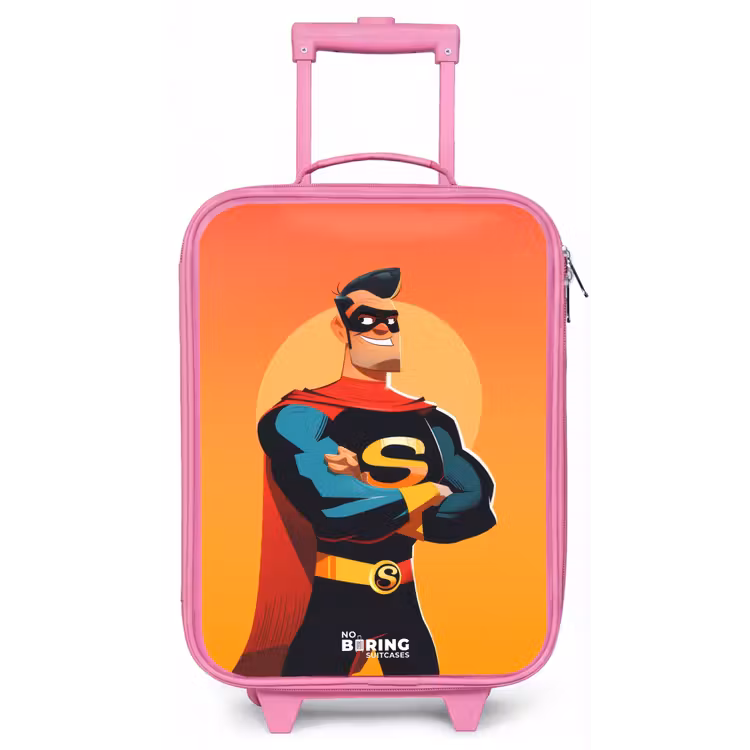 Sunny superhero Kinderkoffer - Roze klein -zz3dotto