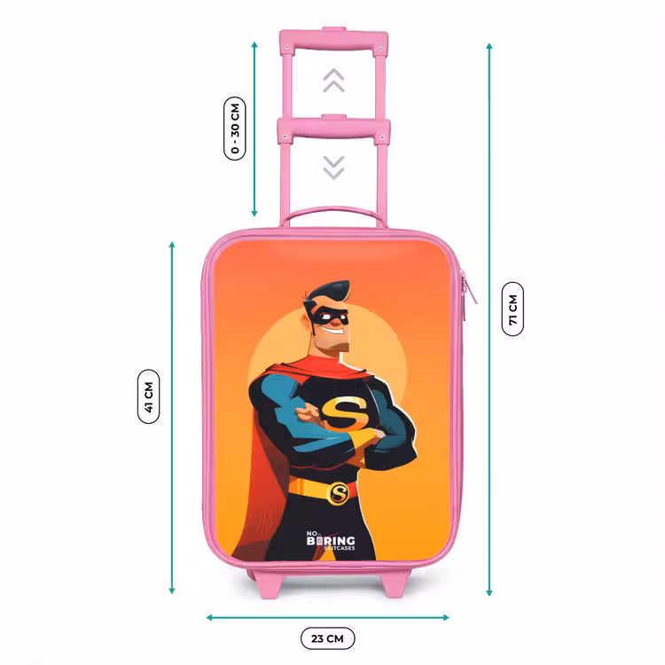 Sunny superhero Kinderkoffer - Roze klein -productfoto_formaten