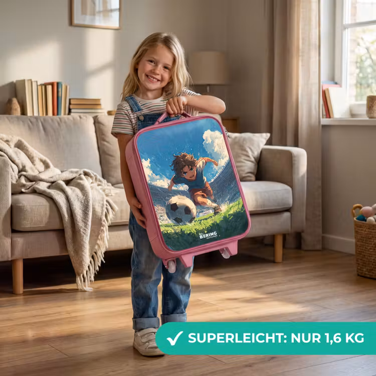 Stadion - Voetbal - Jongen Kinderkoffer - Roze klein -sfeer2_DE
