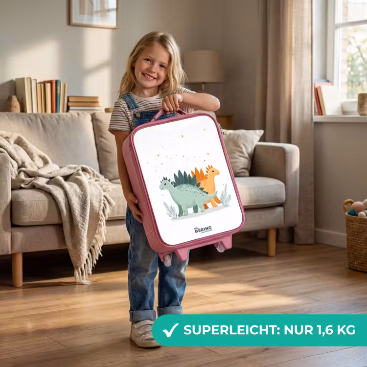 Stegosaurusduo onder sterrenregen Kinderkoffer - Roze klein -sfeer2_DE