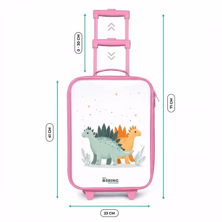Stegosaurusduo onder sterrenregen Kinderkoffer - Roze klein -productfoto_formaten