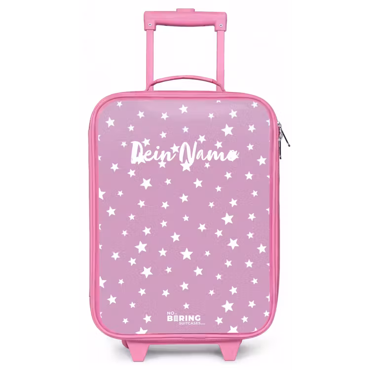 Sterrenstof Kinderkoffer - Roze klein -zz3dotto