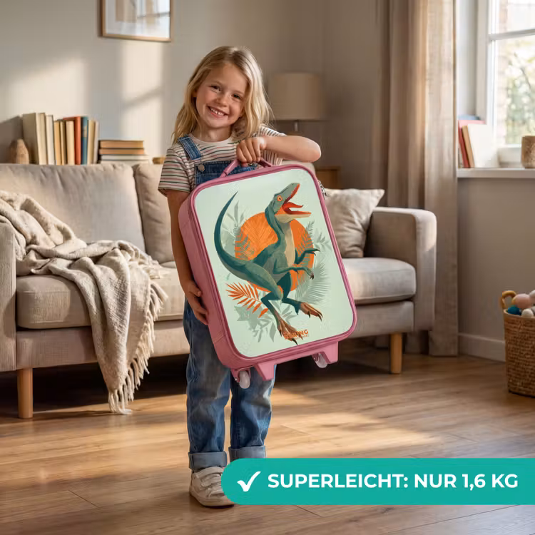 Sluipende jager met bladeren Kinderkoffer - Roze klein -sfeer2_DE