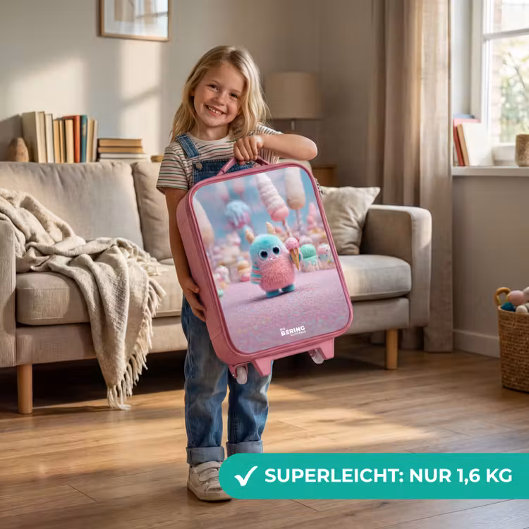 Zoet Monstersnoep Avontuur Kinderkoffer - Roze klein -sfeer2_DE