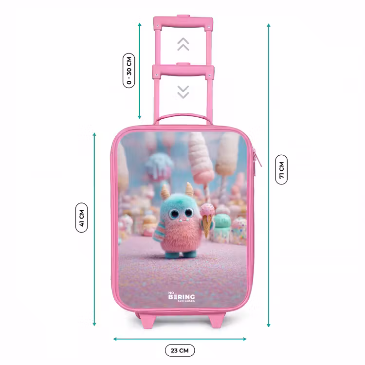 Zoet Monstersnoep Avontuur Kinderkoffer - Roze klein -productfoto_formaten