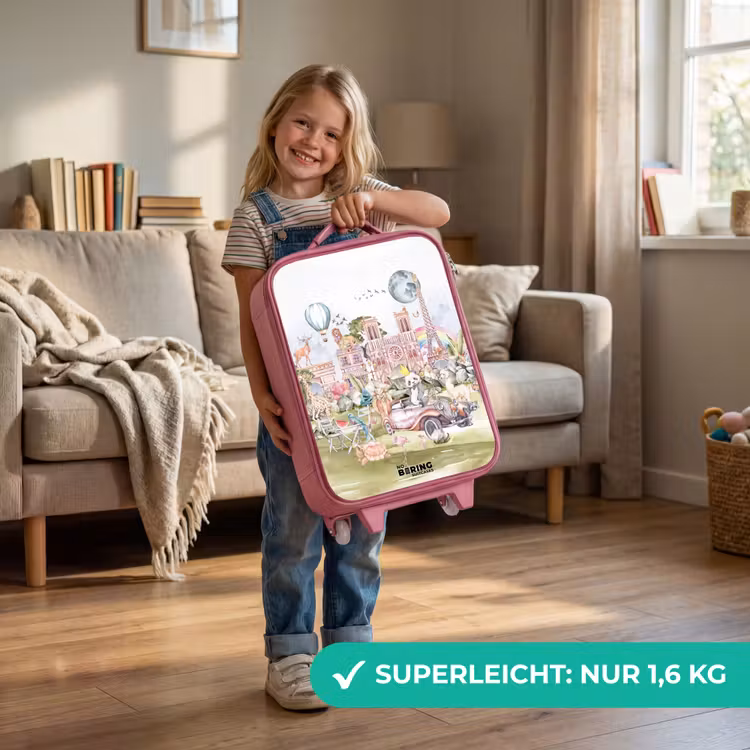 Dierlijke fantasiestad Kinderkoffer - Roze klein -sfeer2_DE
