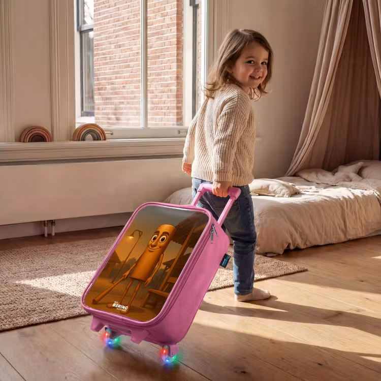 Tung Tung Tung Sahur Kinderkoffer - Roze klein -sfeer1