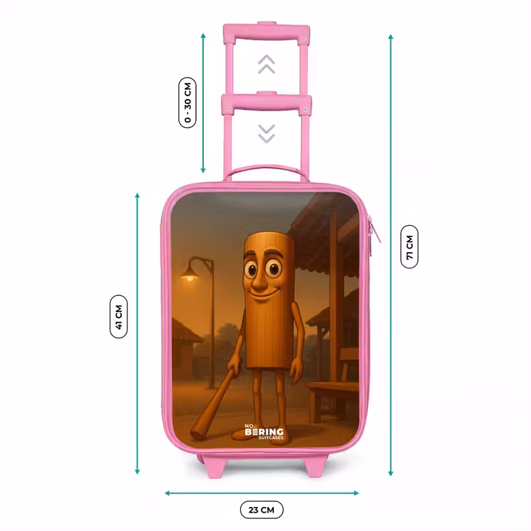 Tung Tung Tung Sahur Kinderkoffer - Roze klein -productfoto_formaten