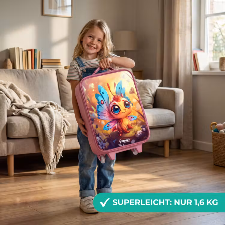 Valerio vlinderachtig Kinderkoffer - Roze klein -sfeer2_DE