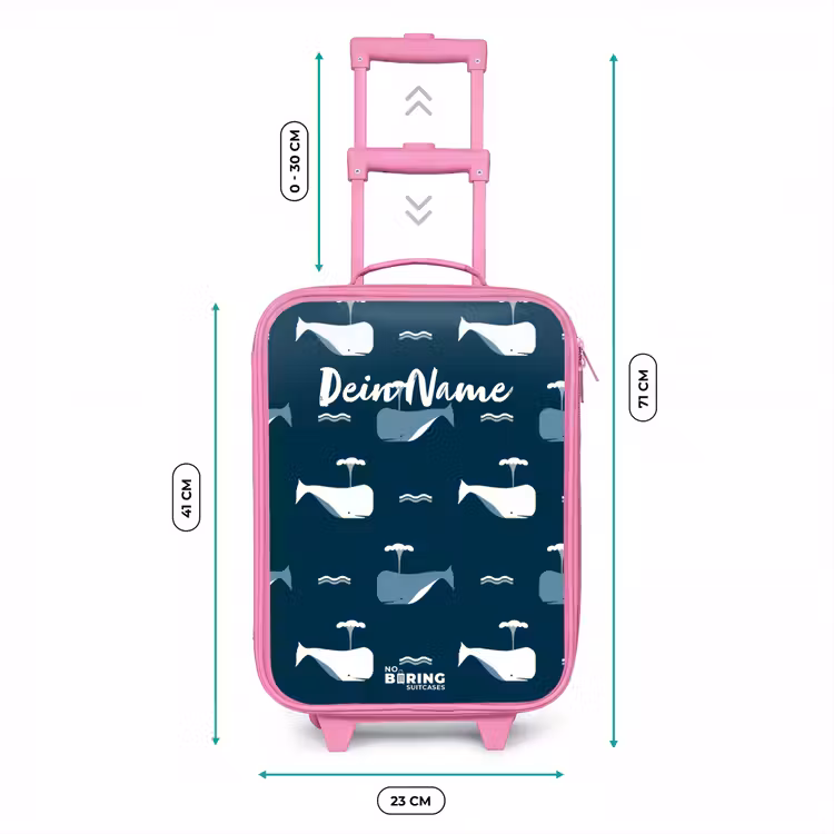 Walvisweelde Kinderkoffer - Roze klein -productfoto_formaten