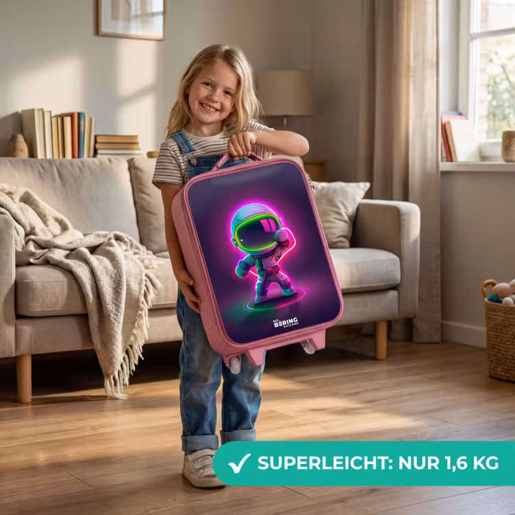 Space karate neon Kinderkoffer - Roze klein -sfeer2_DE