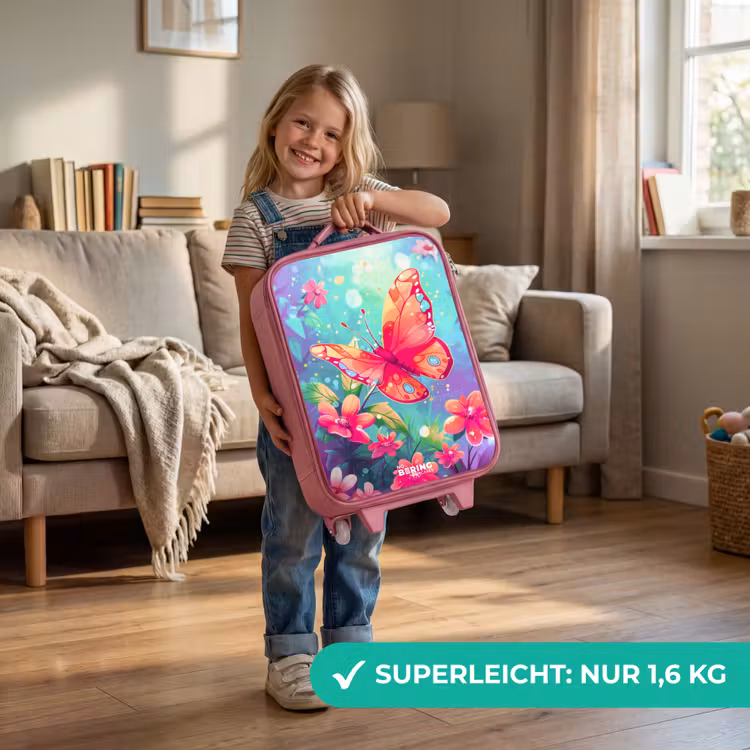 Verbluffende vlinder Kinderkoffer - Roze klein -sfeer2_DE