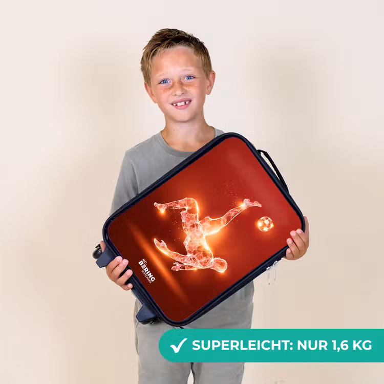 Rood gloeiende voetballer in actie Kinderkoffer - Zwart klein -sfeer4_DE