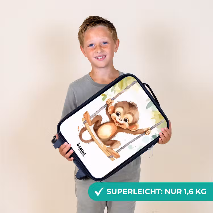 Schommelende grote aap Kinderkoffer - Zwart klein -sfeer4_DE